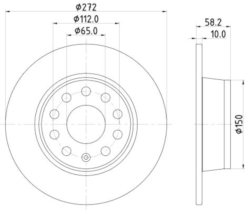 HELLA 8DD 355 131-811 Bremsscheibe