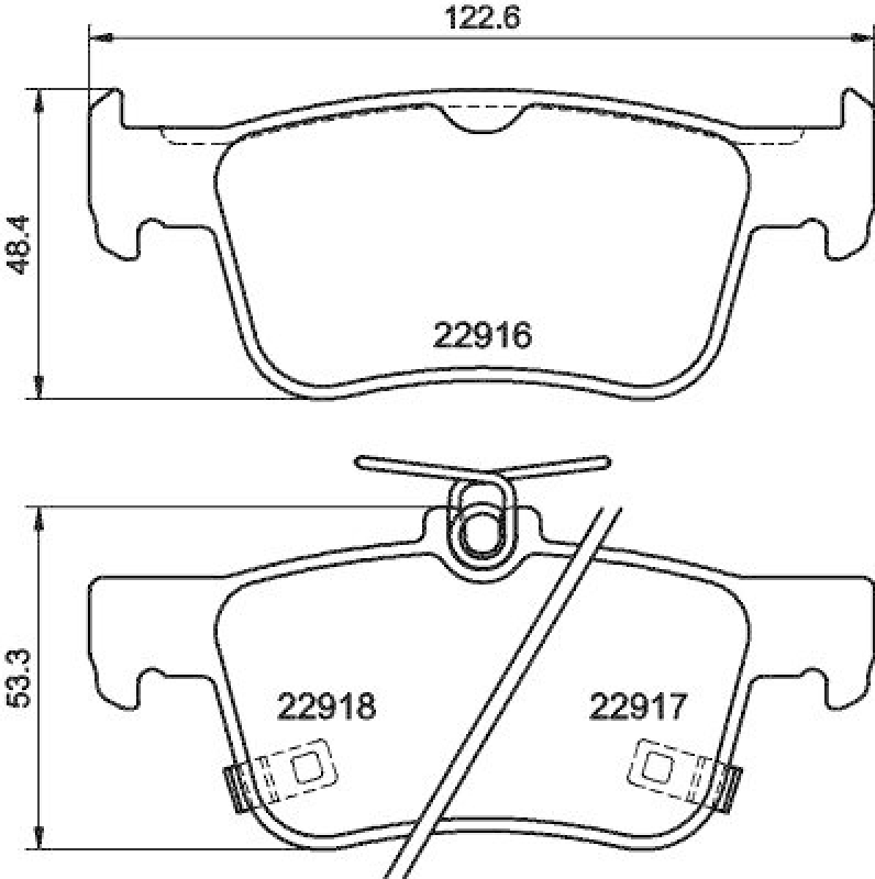 HELLA 8DB 355 040-871 Scheibenbremsbelagsatz