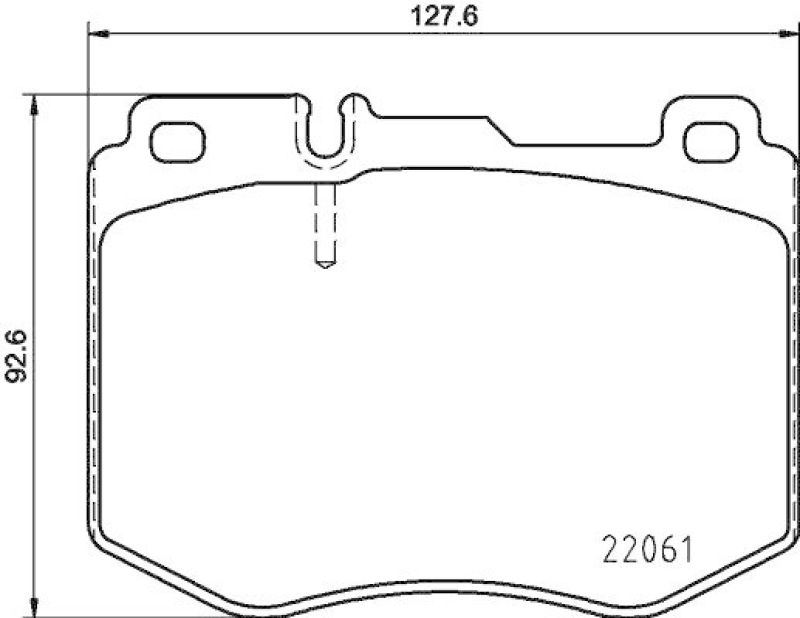 HELLA 8DB 355 021-671 Bremsbelagsatz, Scheibenbremsbelag für MB