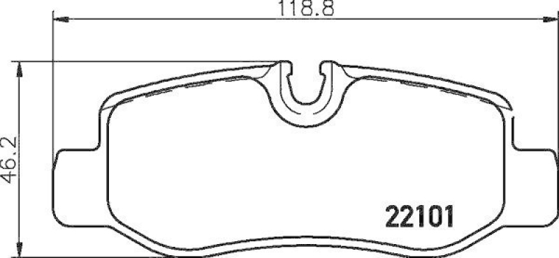 HELLA 8DB 355 021-761 Bremsbelagsatz Scheibenbremse