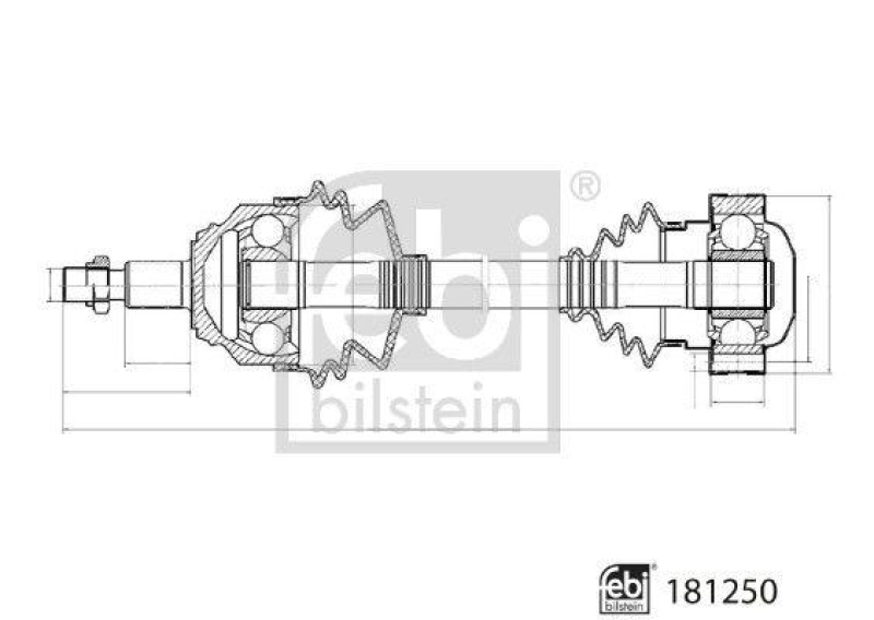 FEBI BILSTEIN 181250 Antriebswelle für VW-Audi