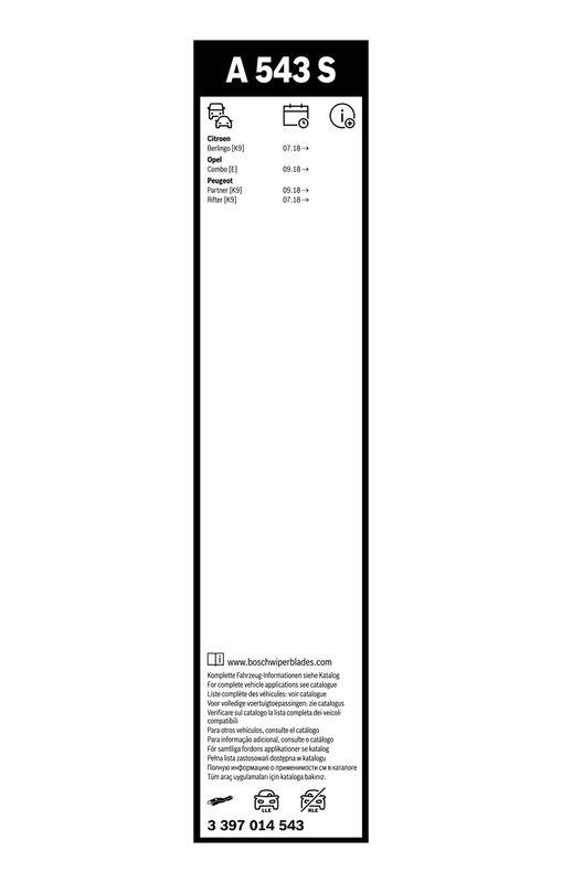 B-Ware BOSCH 3 397 014 543 Wischblatt A543S Aerotwin Scheibenwischer 650/425 mm