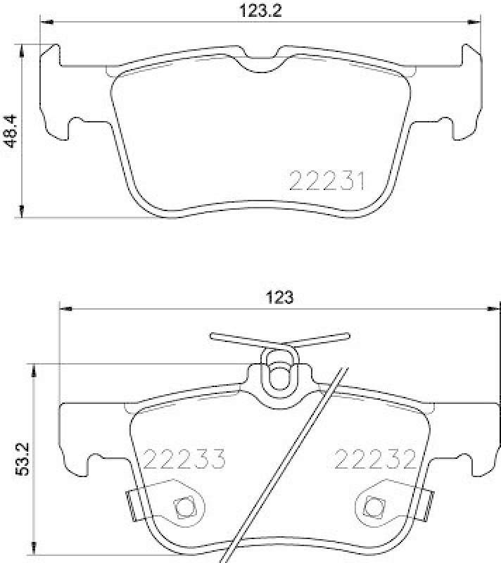 HELLA 8DB 355 023-301 Bremsbelagsatz, Scheibenbremsbelag