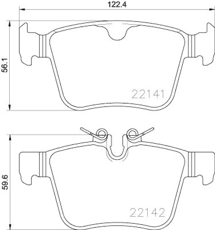 HELLA 8DB 355 023-361 Bremsbelagsatz, Scheibenbremsbelag