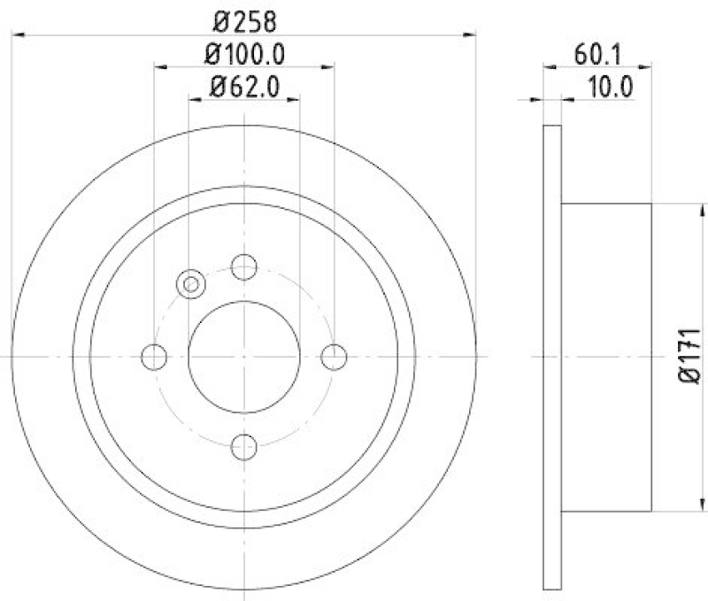 HELLA 8DD 355 100-351 Bremsscheibe für BMW