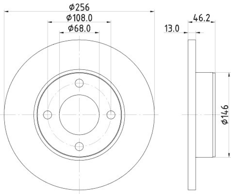 HELLA 8DD 355 100-581 Bremsscheibe für AUDI