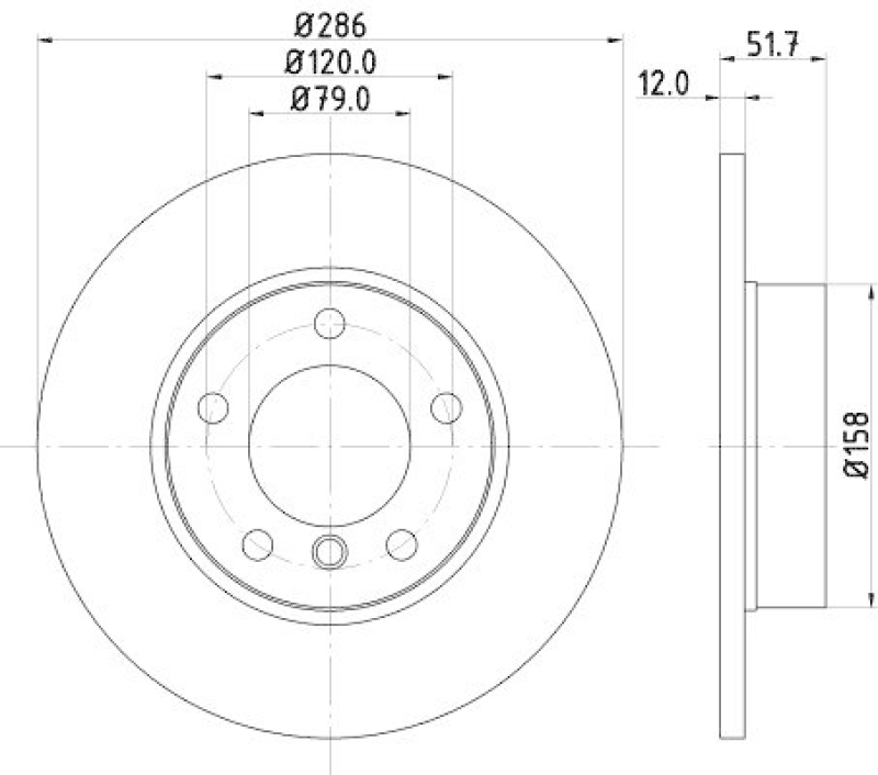 HELLA 8DD 355 102-561 Bremsscheibe für BMW