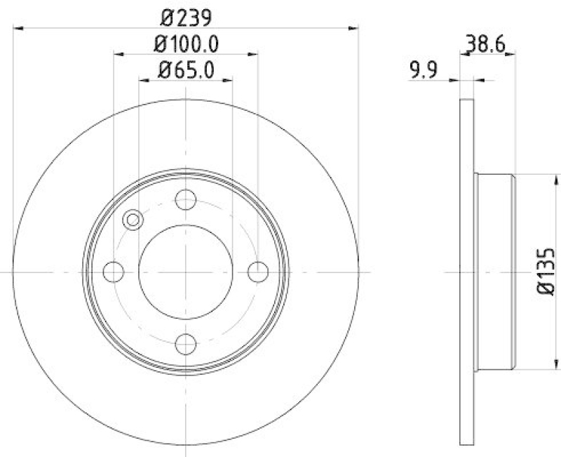 HELLA 8DD 355 100-051 Bremsscheibe für VW/SEAT/AUDI