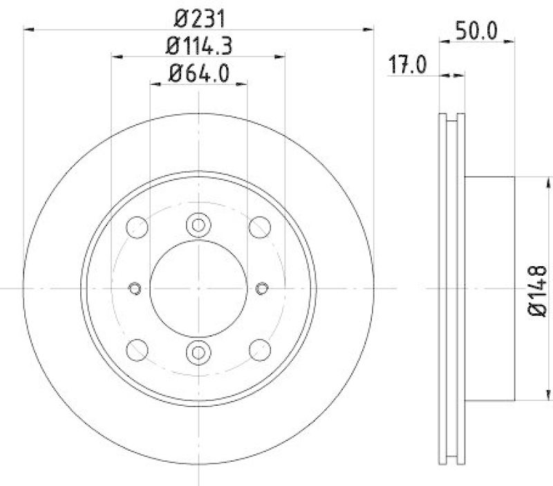 HELLA 8DD 355 103-921 Bremsscheibe für SUZUKI/SUBARU