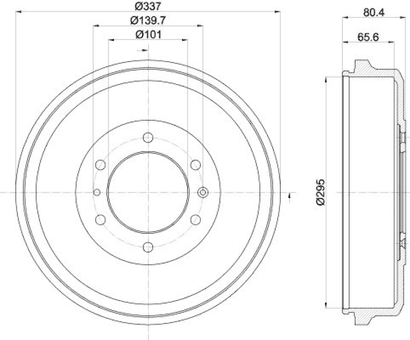 HELLA 8DT 355 302-661 Bremstrommel für ISUZU