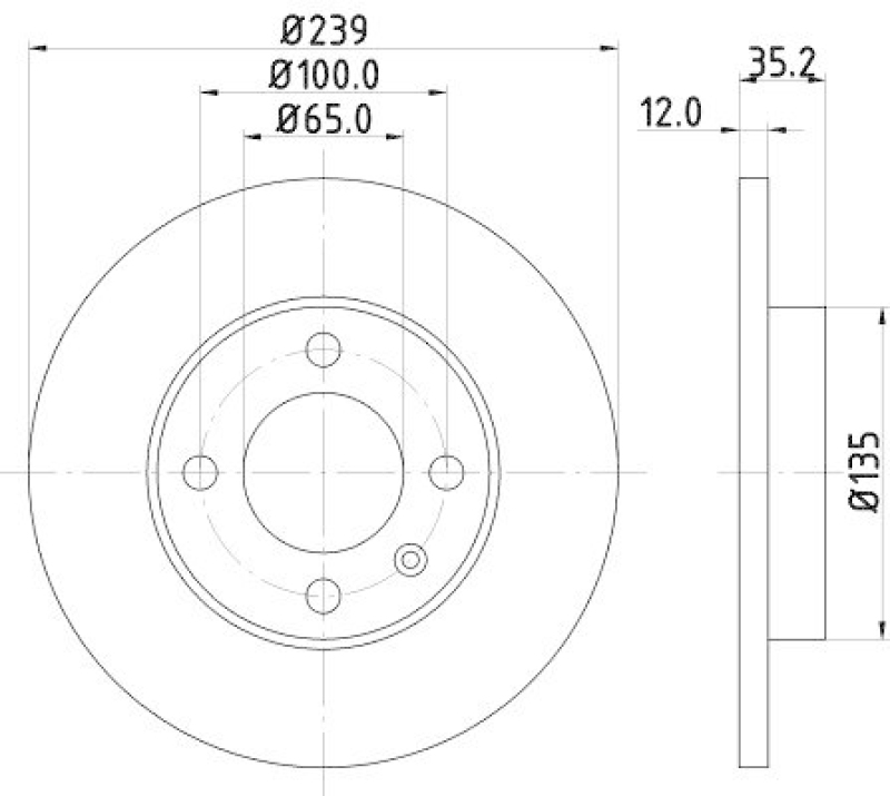 HELLA 8DD 355 100-131 Bremsscheibe