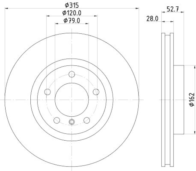 HELLA 8DD 355 104-111 Bremsscheibe für BMW