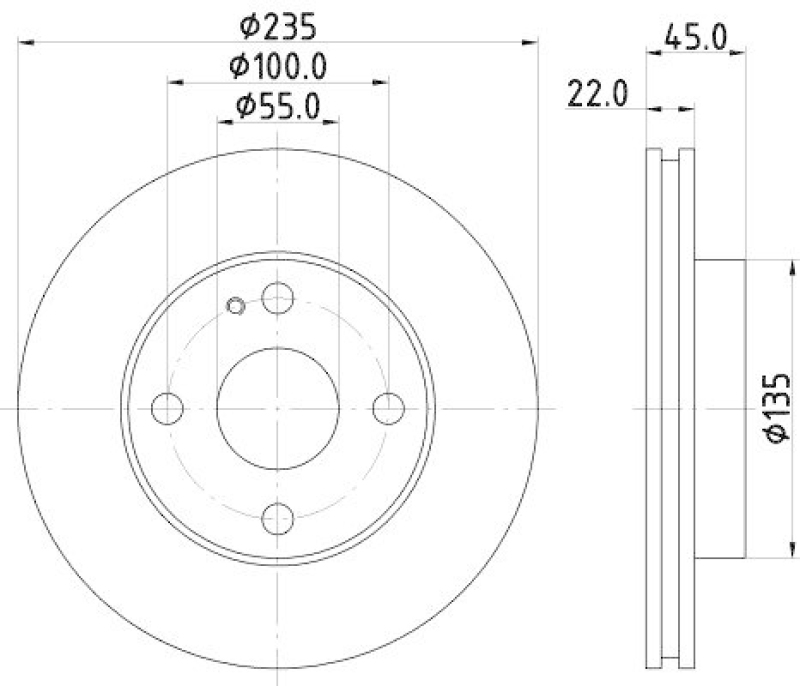 HELLA 8DD 355 104-151 Bremsscheibe für MAZDA