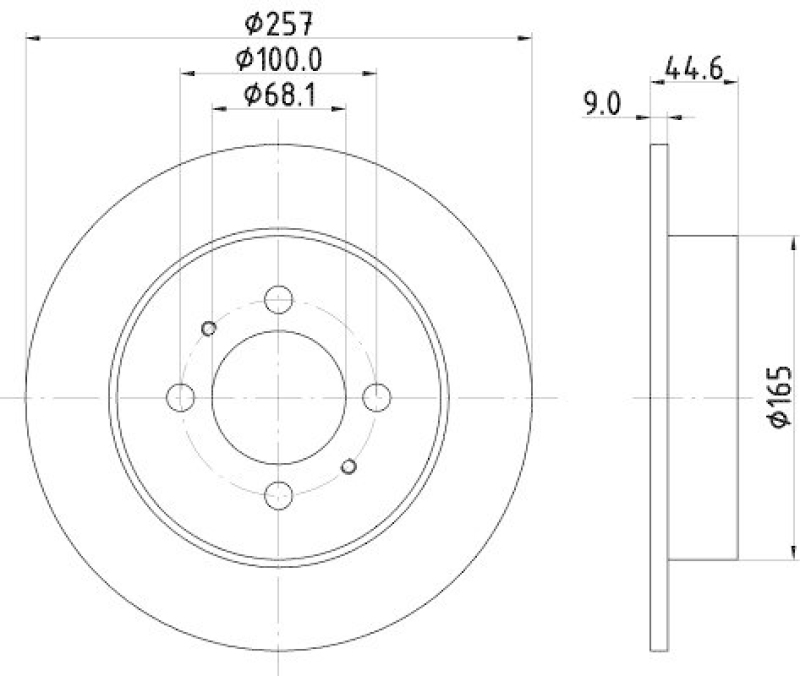 HELLA 8DD 355 105-141 Bremsscheibe für NISSAN