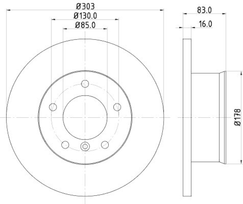 HELLA 8DD 355 100-391 Bremsscheibe für MB