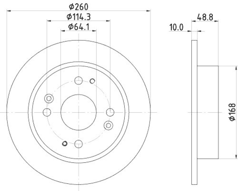 HELLA 8DD 355 105-311 Bremsscheibe für HONDA/ROVER