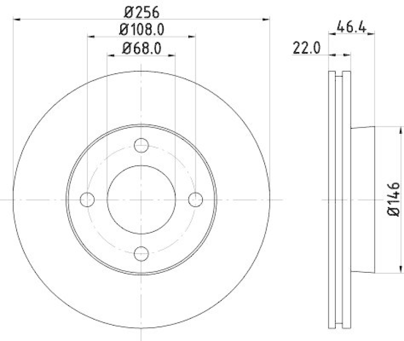 HELLA 8DD 355 100-591 Bremsscheibe 53933