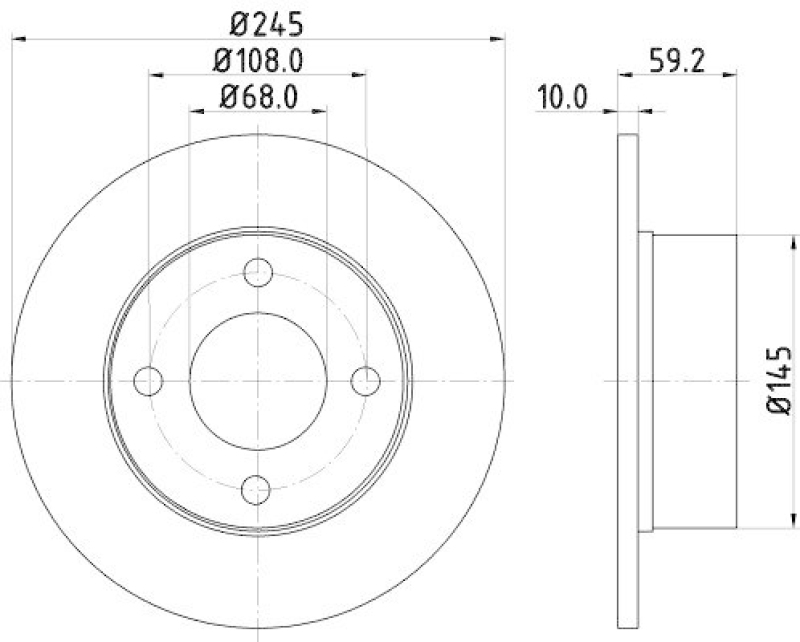 HELLA 8DD 355 100-601 Bremsscheibe