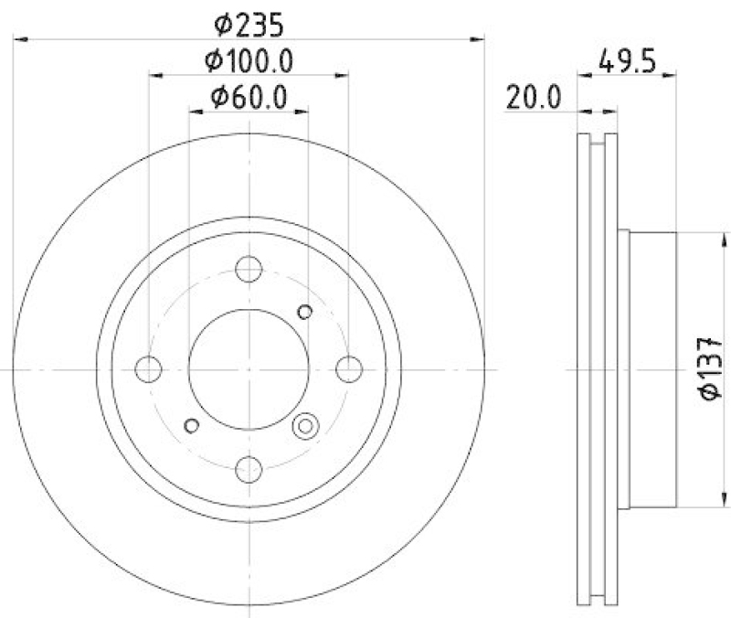 HELLA 8DD 355 106-231 Bremsscheibe für SUZUKI