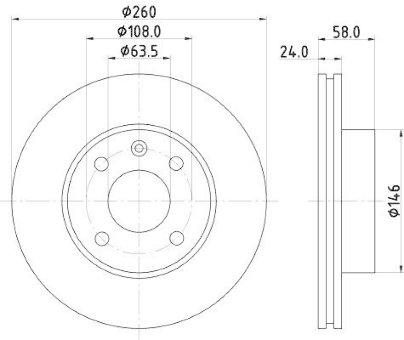 HELLA 8DD 355 100-721 Bremsscheibe 51022