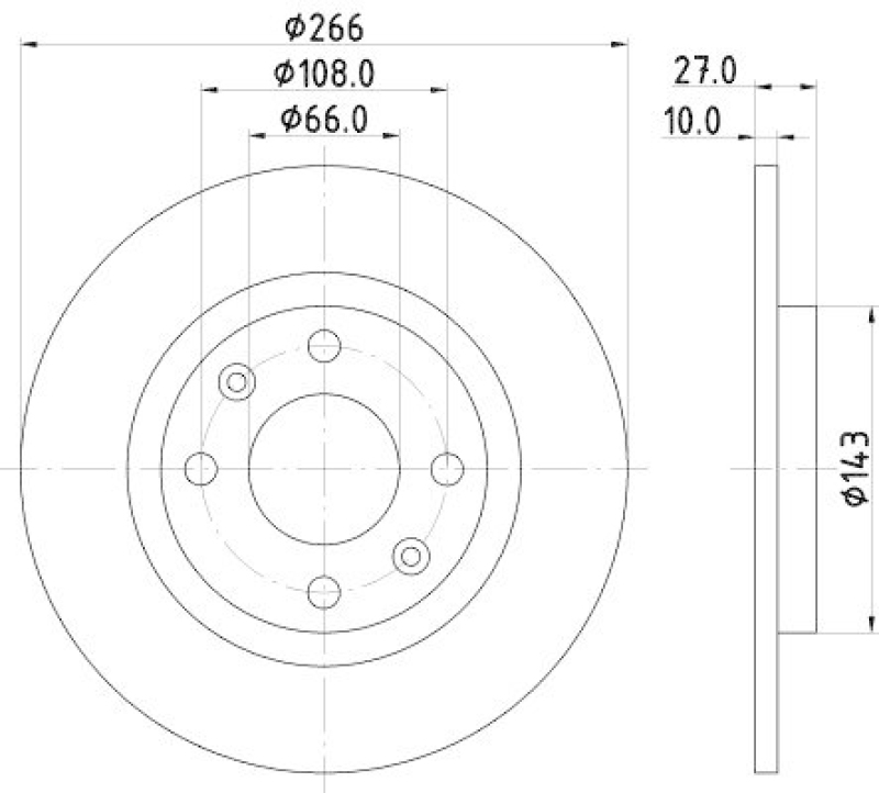 HELLA 8DD 355 100-851 Bremsscheibe 52504