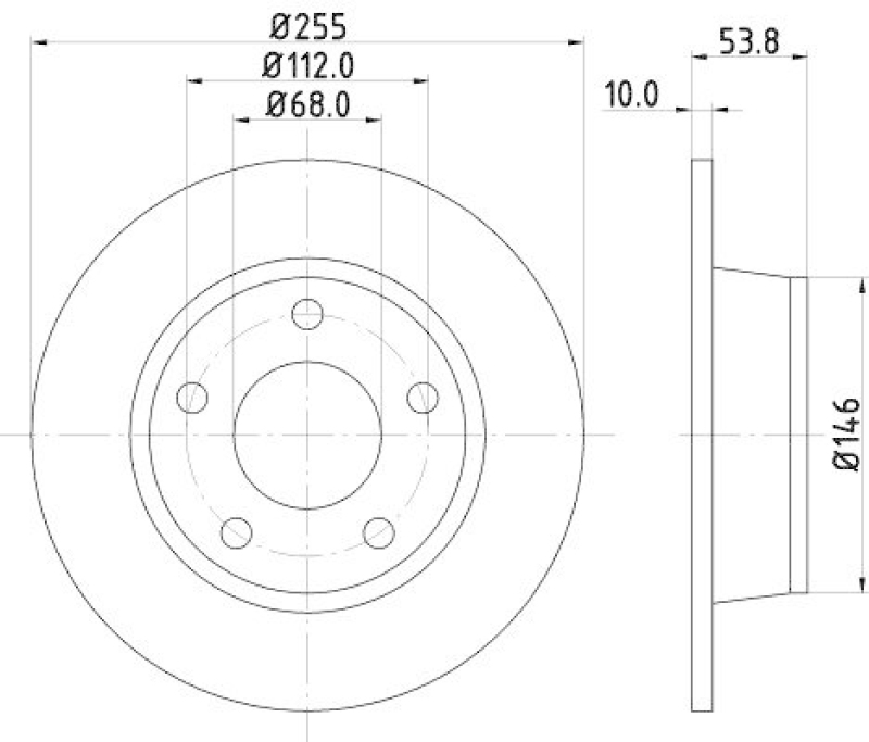 HELLA 8DD 355 107-351 Bremsscheibe für AUDI