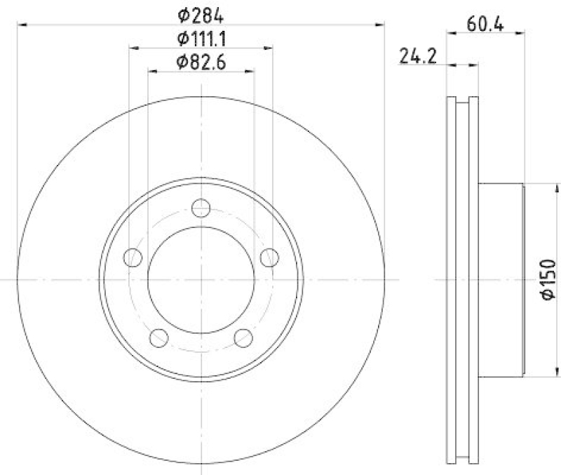 HELLA 8DD 355 100-911 Bremsscheibe 51404