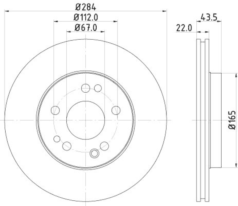 HELLA 8DD 355 100-941 Bremsscheibe