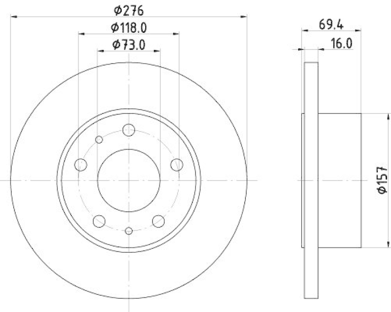 HELLA 8DD 355 107-411 Bremsscheibe für IVECO