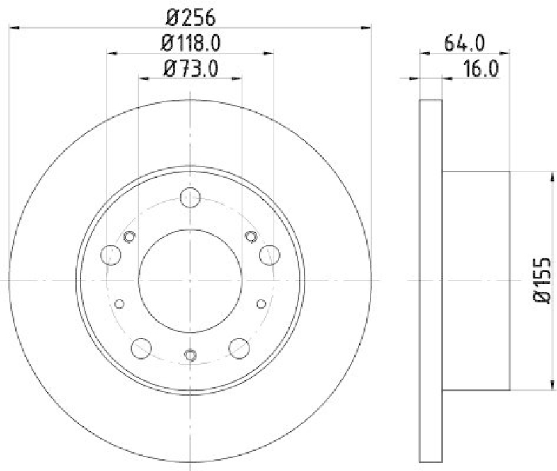 HELLA 8DD 355 101-121 Bremsscheibe für FIAT/P.S.A