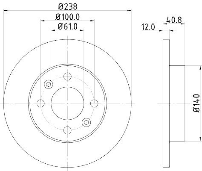 HELLA 8DD 355 101-241 Bremsscheibe