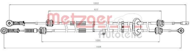 METZGER 3150299 Seilzug, Schaltgetriebe für MB