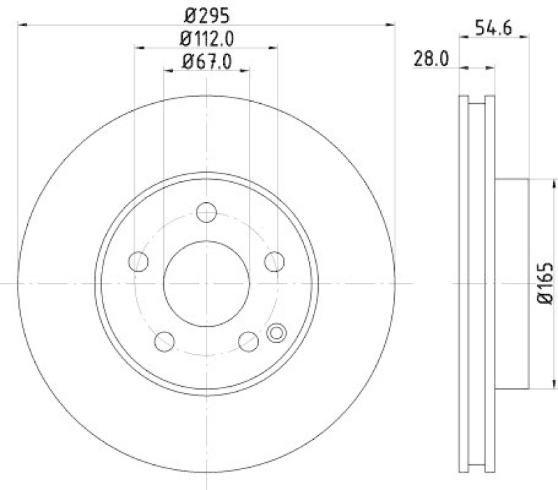 HELLA 8DD 355 108-781 Bremsscheibe für MB