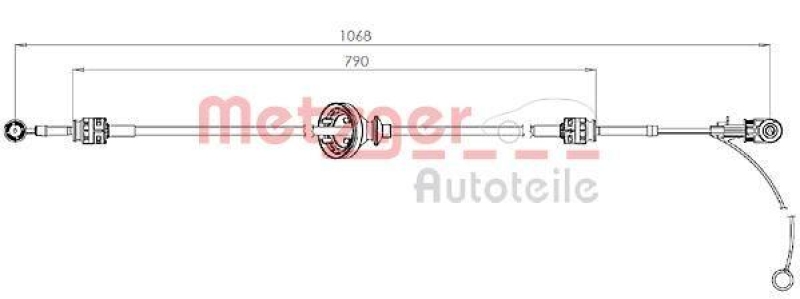METZGER 3150302 Seilzug, Schaltgetriebe für MB rechts