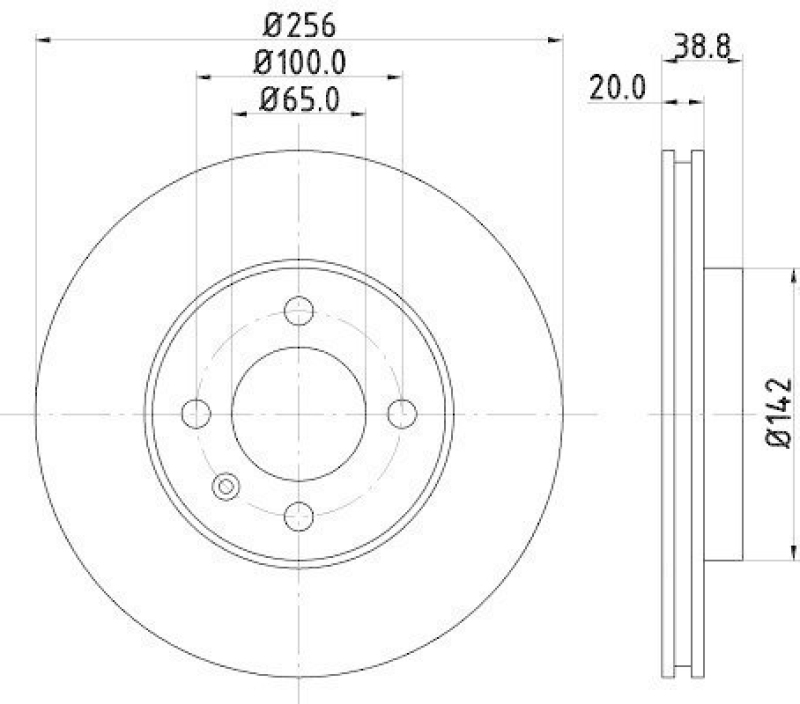 HELLA 8DD 355 101-321 Bremsscheibe