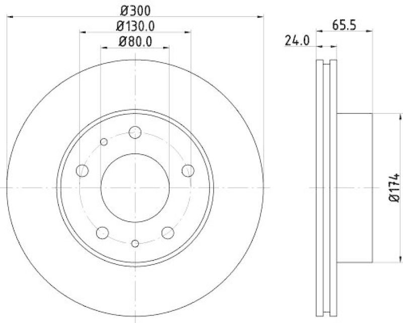 HELLA 8DD 355 109-021 Bremsscheibe für FIAT/P.S.A