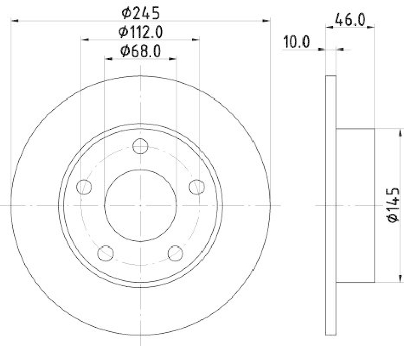 HELLA 8DD 355 101-381 Bremsscheibe 53927