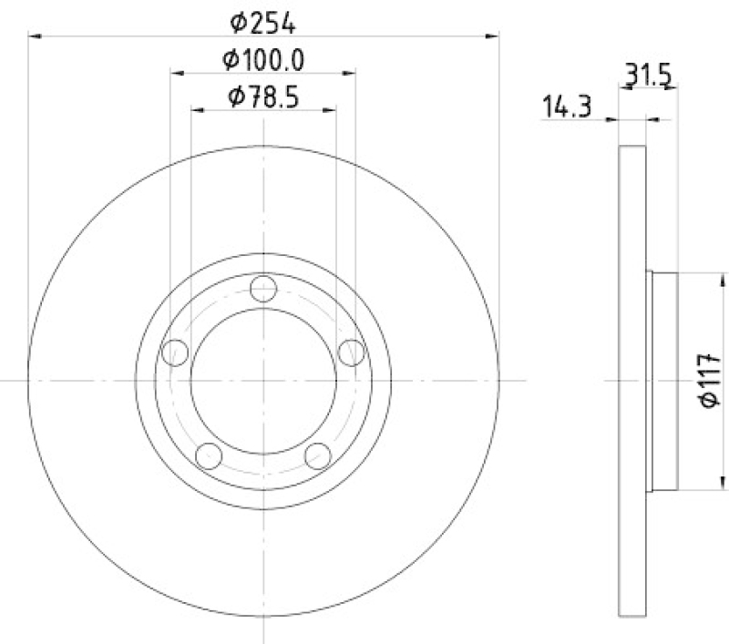 HELLA 8DD 355 101-401 Bremsscheibe 51011