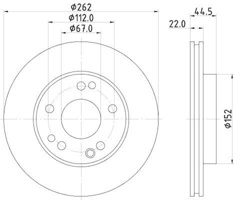 HELLA 8DD 355 101-461 Bremsscheibe für MB 190 (W201)