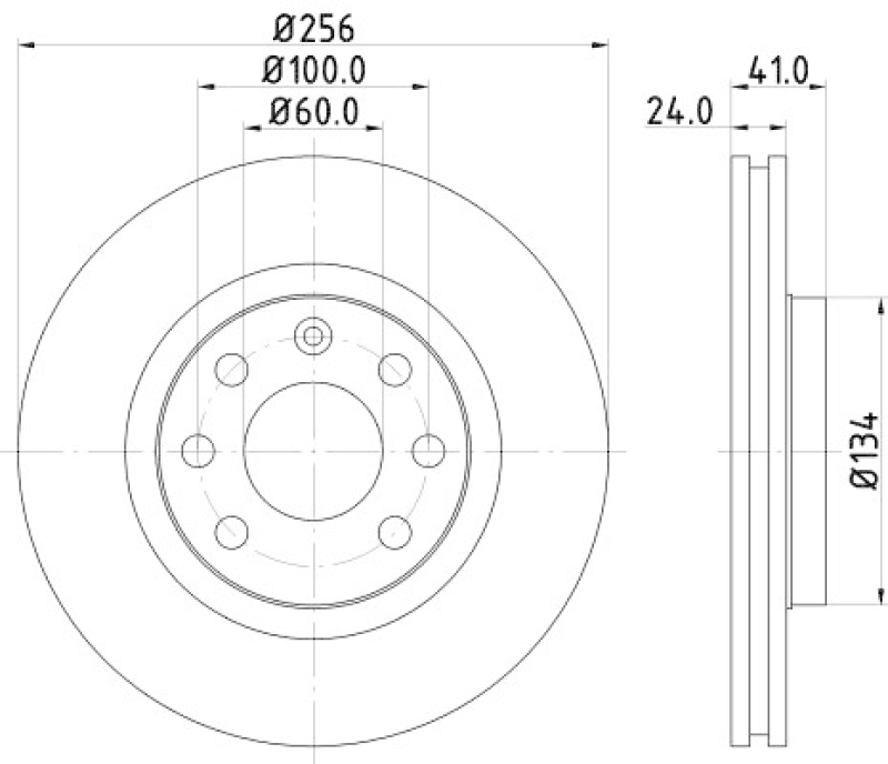 HELLA 8DD 355 101-501 Bremsscheibe