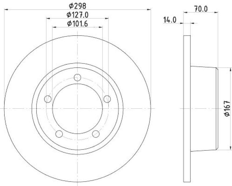 HELLA 8DD 355 101-591 Bremsscheibe 52903