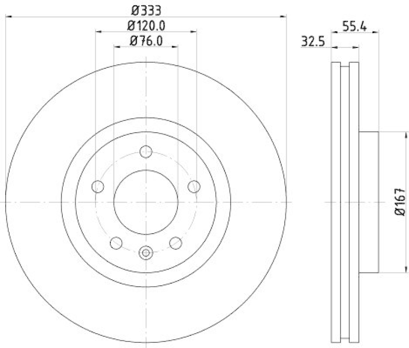 HELLA 8DD 355 109-681 Bremsscheibe für VW