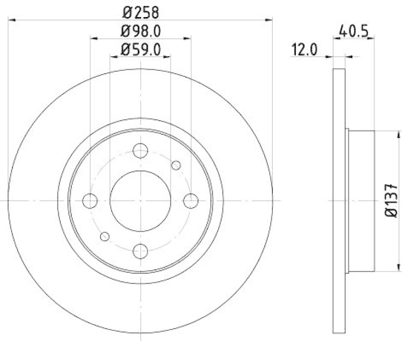 HELLA 8DD 355 101-621 Bremsscheibe für FIAT/LANCIA/ALFA