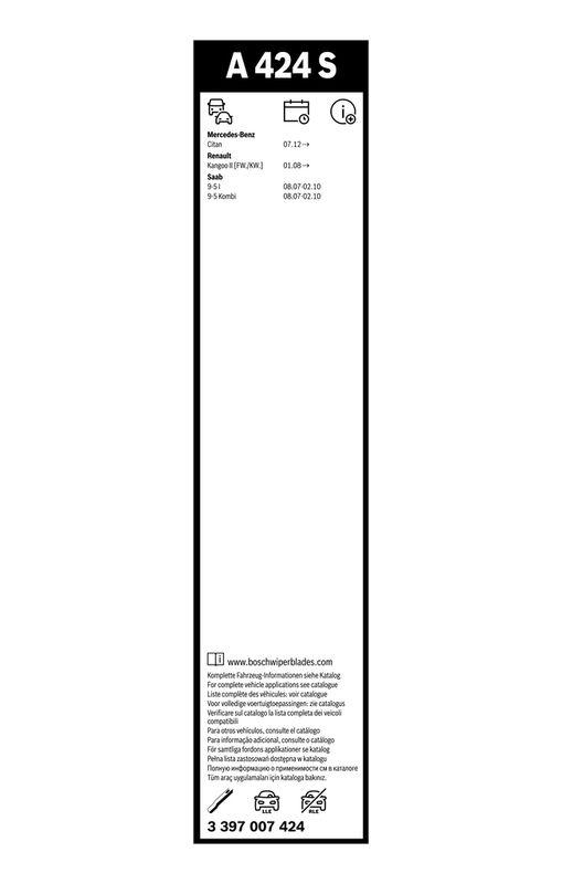 B-Ware BOSCH 3 397 007 424 Wischblatt A424S Aerotwin Scheibenwischer 600/550 mm vorne