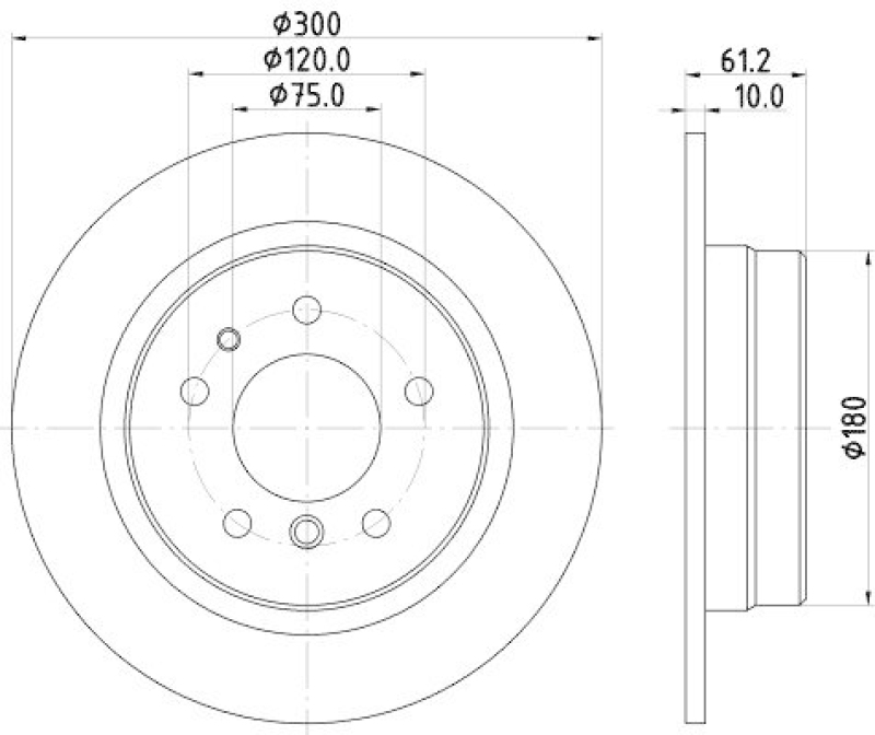 HELLA 8DD 355 101-731 Bremsscheibe