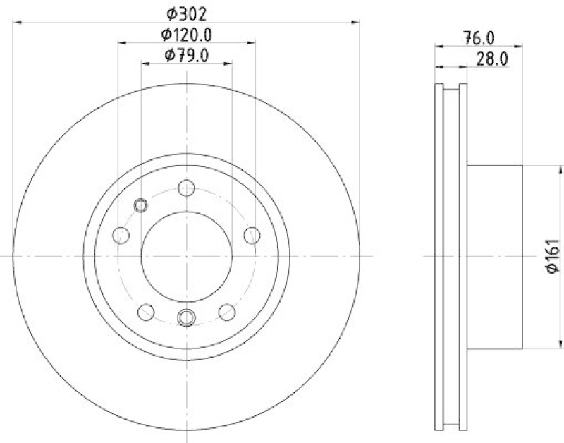 HELLA 8DD 355 101-741 Bremsscheibe 50423