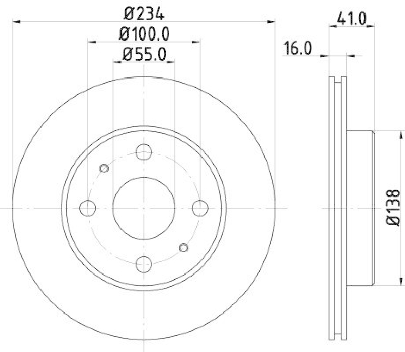 HELLA 8DD 355 110-701 Bremsscheibe für DAIHATSU