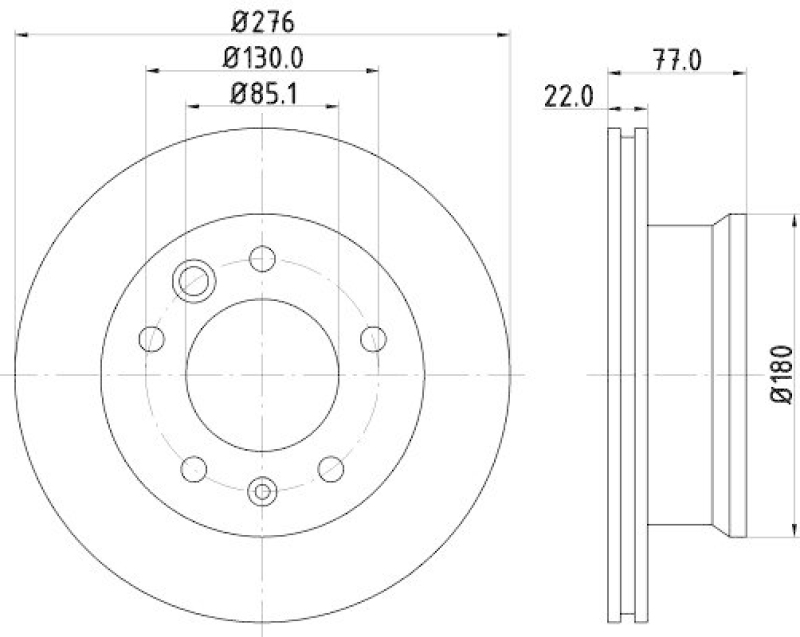 HELLA 8DD 355 111-001 Bremsscheibe für MB/VW