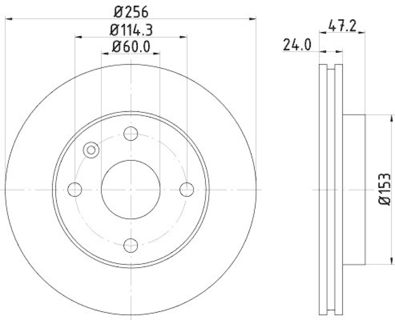 HELLA 8DD 355 111-361 Bremsscheibe für CHEVROLET/DAEWOO