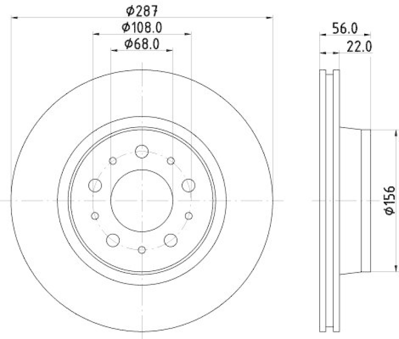 HELLA 8DD 355 102-251 Bremsscheibe 54014